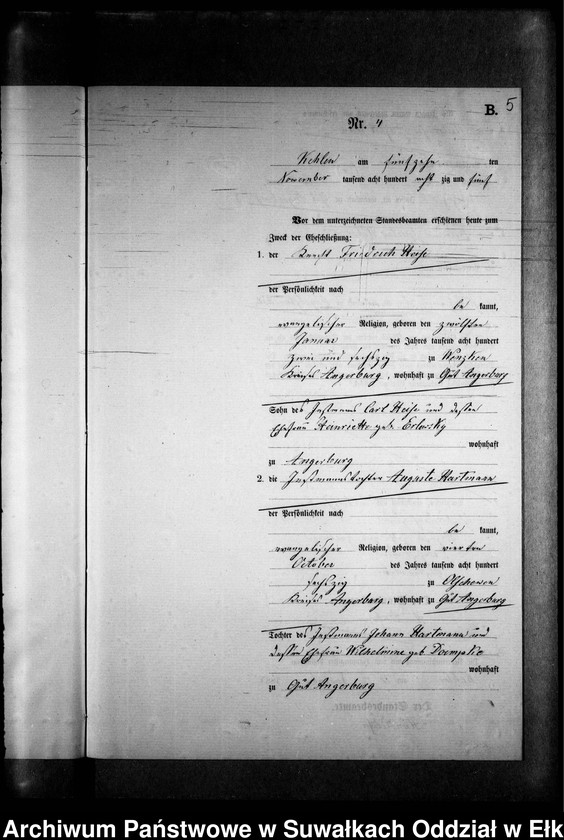 image.from.unit.number "Heiraths-Neben-Register des Preussischen Standes-Amtes Kehlen Kreis Angerburg"