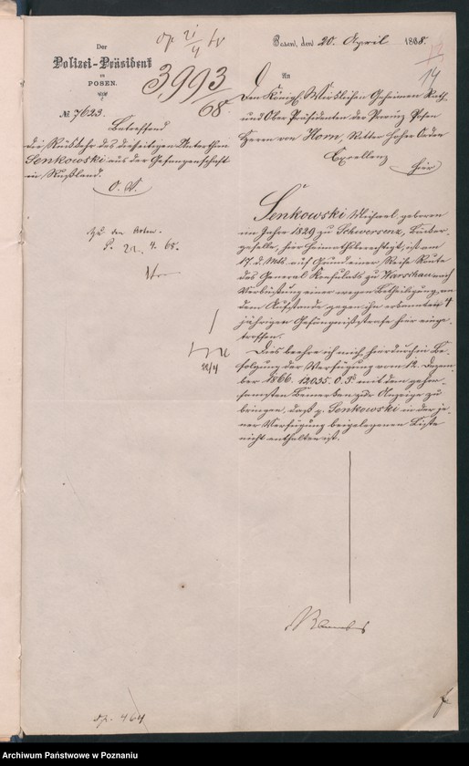 image.from.unit.number "Die aus Anlass der pollnischen Insurrektion stattgefundene Uebertritt polnischer und diesseitiger Untertanen."