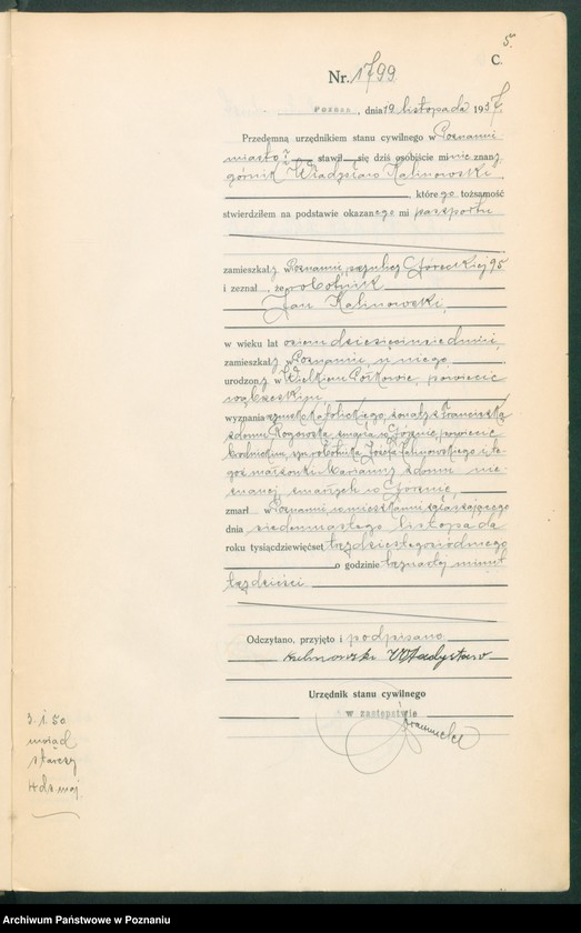 Obraz 7 z jednostki "Księga miejscowa zgonów tom IV [Rejestr główny zgonów]"