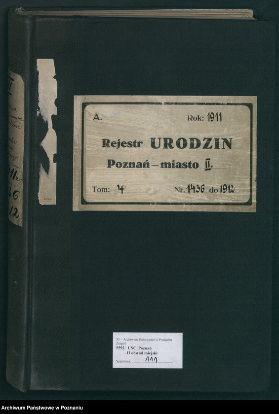 Obraz 2 z jednostki "Księga miejscowa urodzeń tom IV [Rejestr główny urodzeń]"