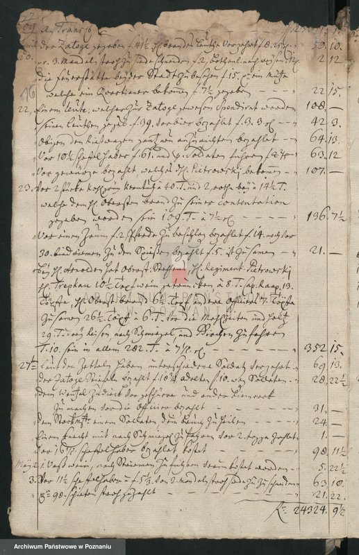 Obraz 18 z jednostki "Extract aus den Stadttrechnungen von extraordinären Expensen; język niemiecki"