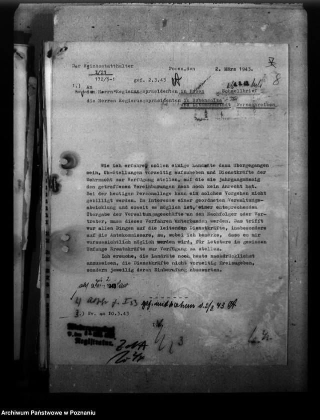 Obraz 12 z jednostki "Überprüfung des Personaleinsatzes. Ernennungen von gefallenen und vermissten Stalingradskämpfer"