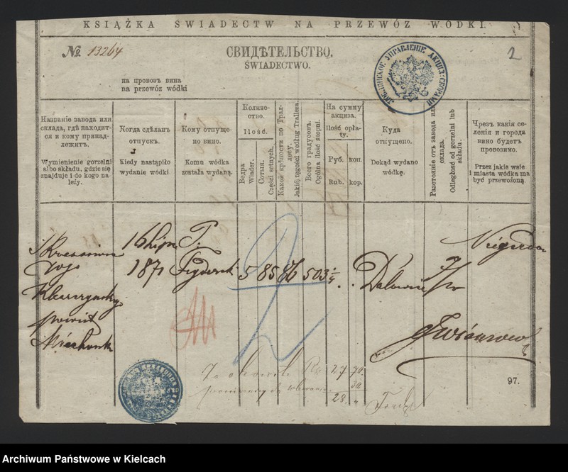 image.from.unit.number "Dowody rozchodu kasy dóbr Dalowice za 1871/72 r"