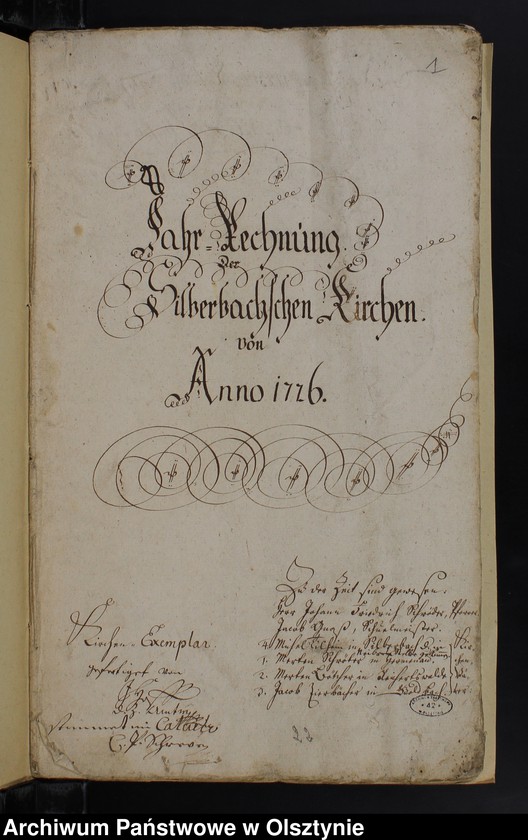 image.from.unit.number "Jahr Rechnung der Silberbachschen Kirchen"