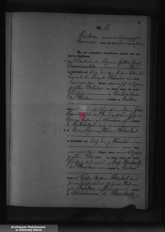 Obraz 12 z jednostki "Heirats-Neben-Register, No 1 bis 192"