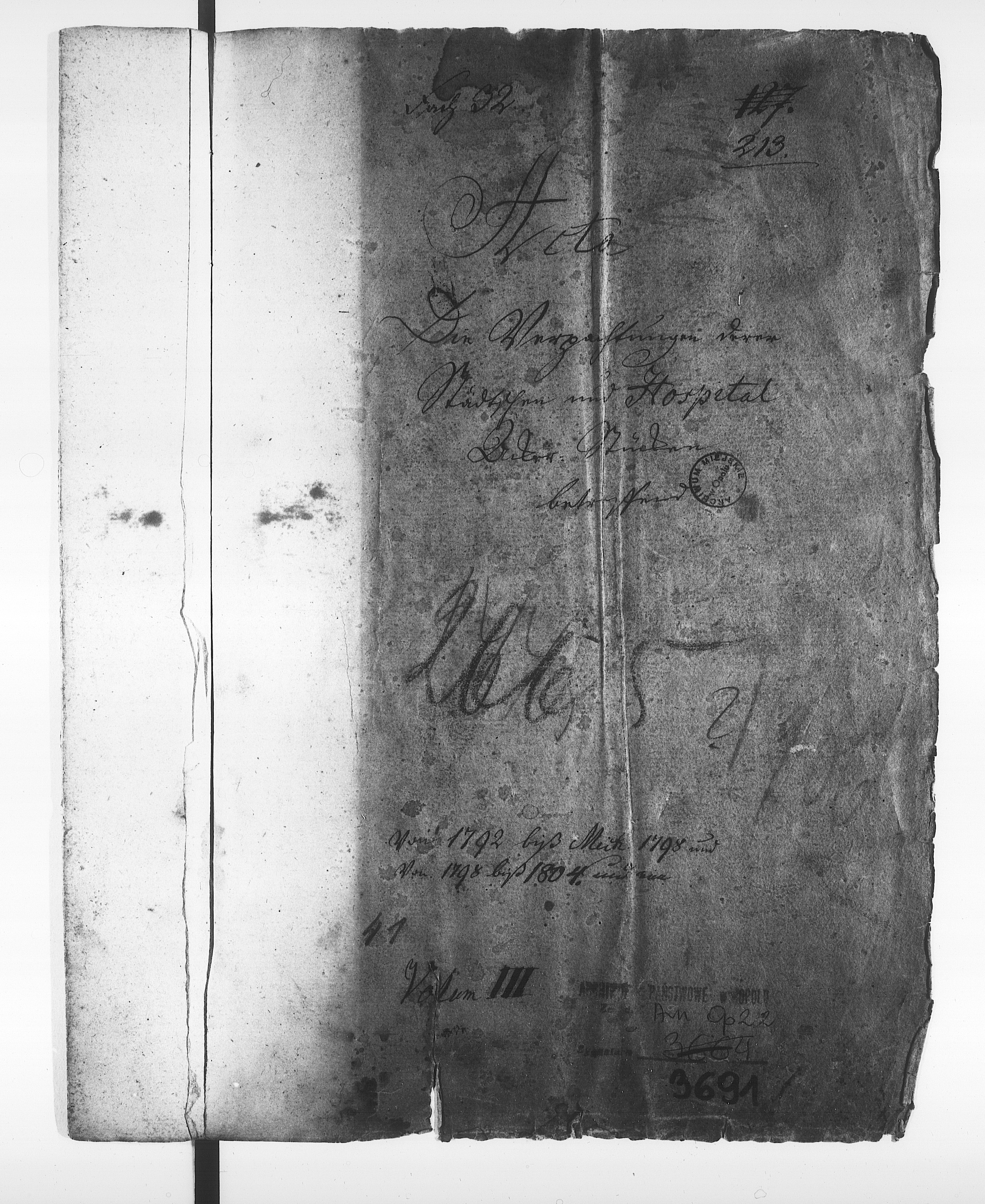 Obraz 4 z jednostki "Acta die Verpachtung derer Städtischen und Hospital Acker=Stücken betreffend. Vom 1792 bis März 1798 und von 1798 bis 1804 [...] Vol. III"