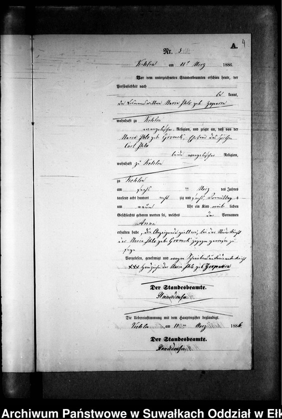 image.from.unit.number "Geburts-Neben-Register des Preussischen Standes-Amtes Kehlen Kreis Angerburg"