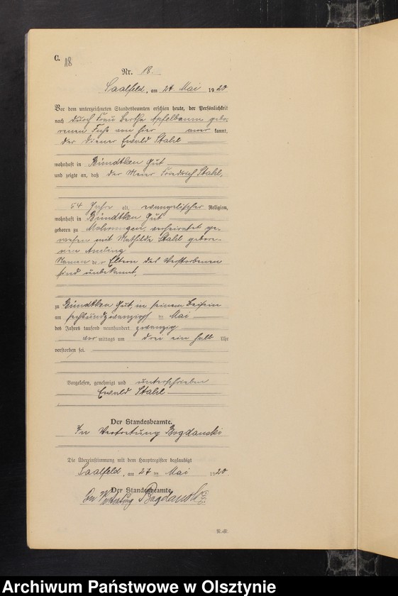 image.from.unit.number "Sterbe-Neben-Register Nr 1 - 29"