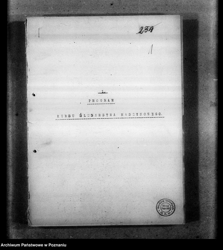 Obraz 4 z jednostki "Programy kursów zawodowych Służby Młodych Obozu Zjednoczenia Narodowego"