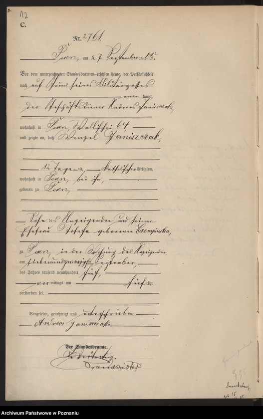 Obraz 14 z jednostki "Księga miejscowa zgonów tom VI"