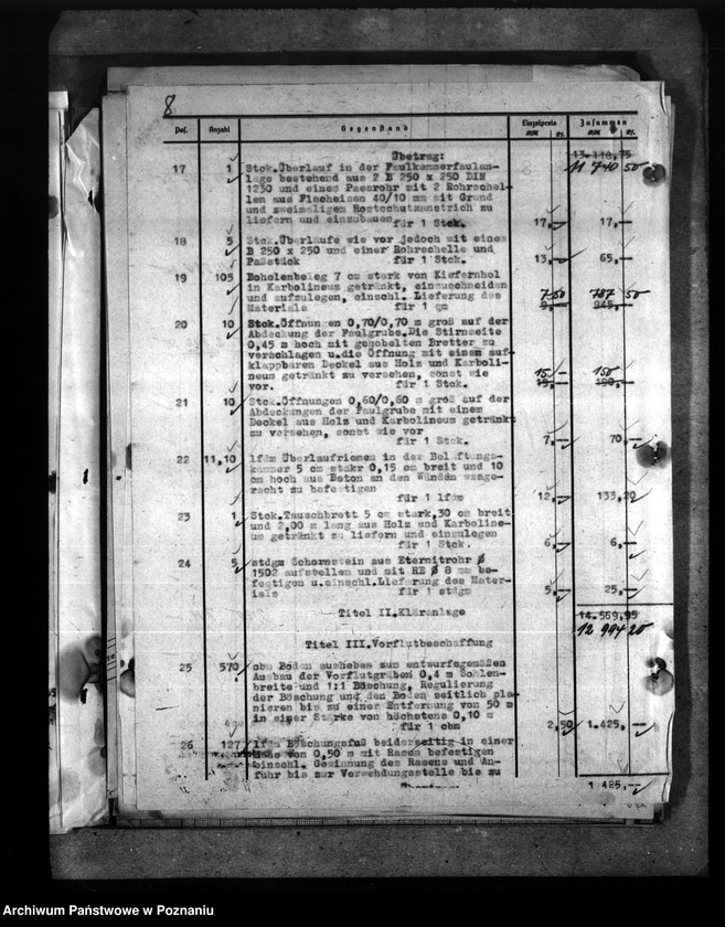 Obraz 12 z jednostki "Entwurt für die Entwässerungsanlage der Reichsbedienstetensiedlung am Rosenweg in Schieratz"