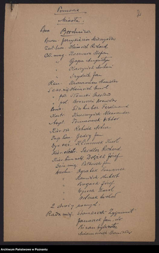 Obraz 4 z jednostki "[Spis urzędników magistratów i członków rad miejskich województwa pomorskiego]"