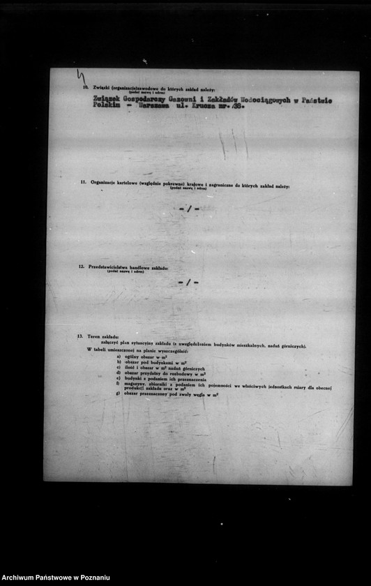 Obraz 8 z jednostki "Kwestionariusz Wodociągów Miejskiej w Rawiczu"