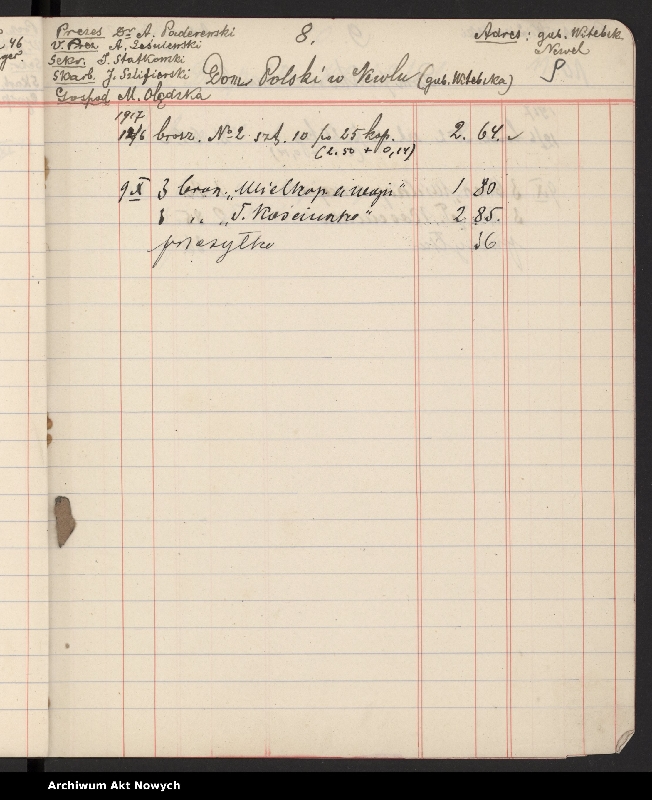 Obraz 12 z jednostki "Informacje o instytucjach i organizacjach polskich działających na terenie Rosji."