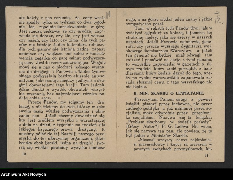 image.from.unit.number "Pozner Stanisław (Senator); Załączniki: S. Pozner - "W obronie demokracji". Przemówienie w Senacie w dn. 31 VII 1926 r.; L.1"