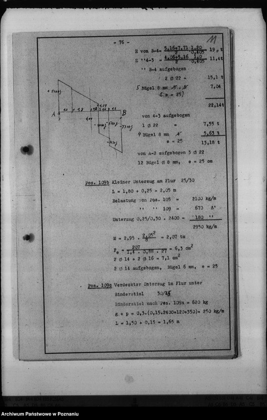Obraz 15 z jednostki "Stadtische Berechnung. Dienstwohngebäude des Reichsstatthalters Posen"