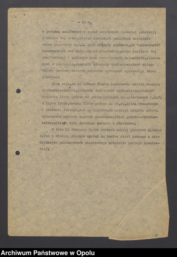image.from.unit.number "[Kałowicki, Zarys działalności Polskiej Organizacji Wojskowej w miejscowości Józefowiec - Wełnowice w latach 1919 - 1921]"
