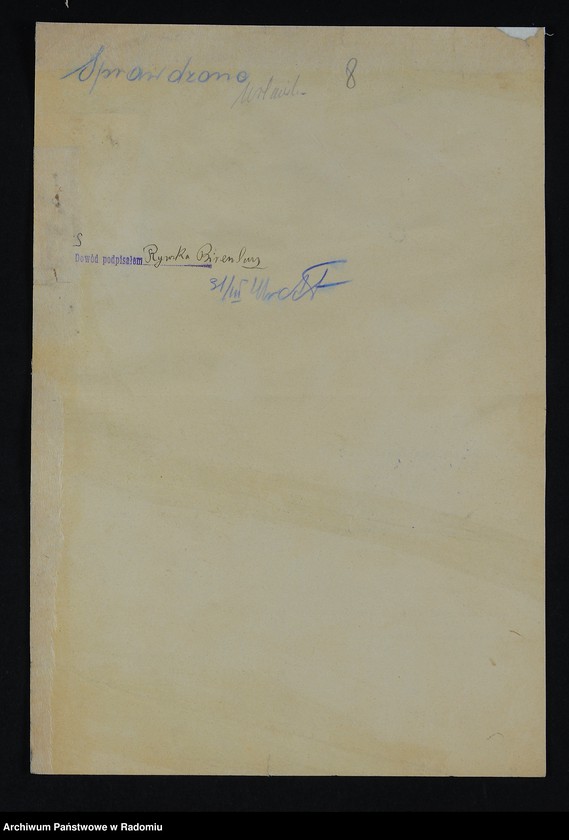 image.from.unit.number "[Wnioski o wydanie dowodów osobistych oraz nie odebrane dowody Birenbaum Rachela - Blass]"