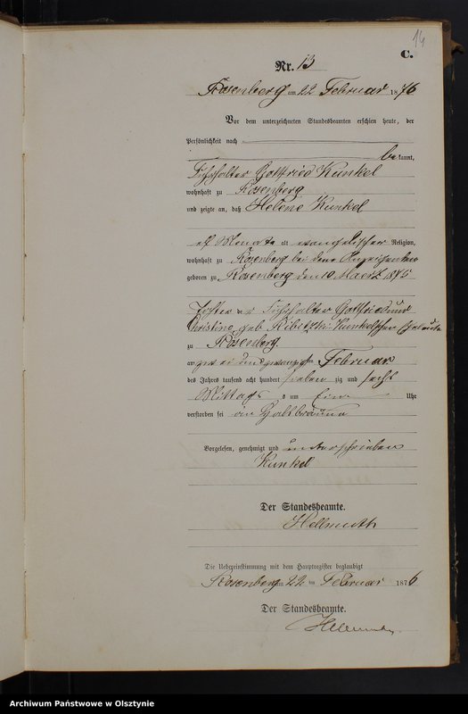 Obraz 16 z jednostki "Sterbe-Neben-Register Nr 1 - 107"