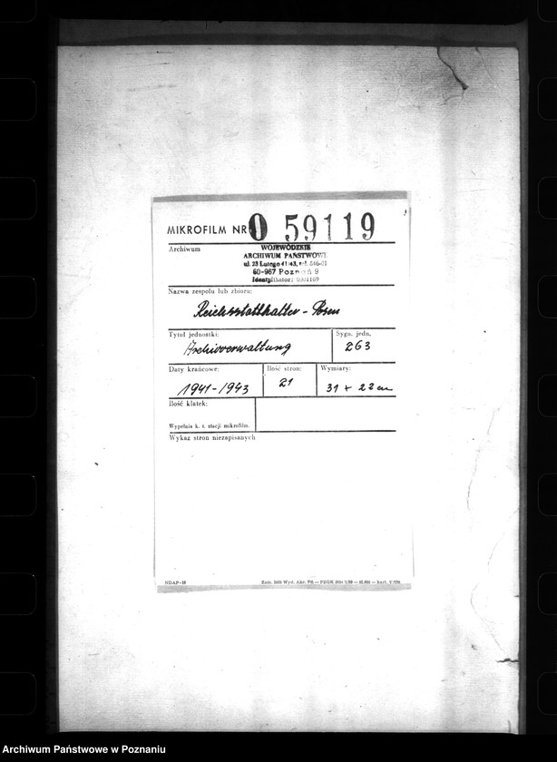 Obraz 2 z jednostki "Archivverwaltung"