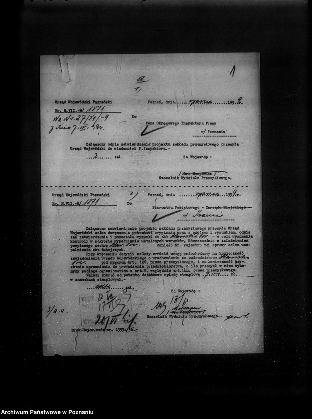 Obraz 5 z jednostki "Zatwierdzenie projektu zakładu przemysłowego /młyna motorowego/ A. Dary w Krosinku powiat śremski"