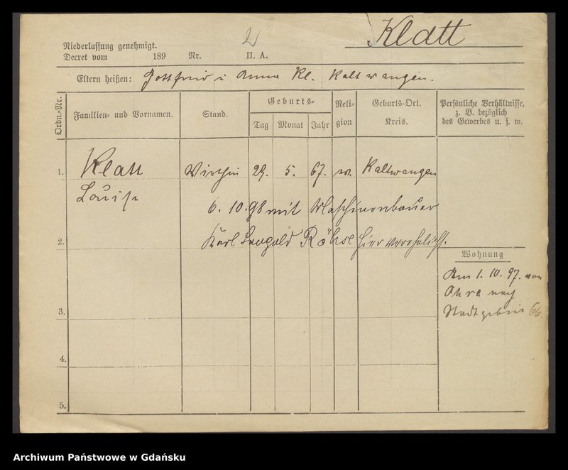 image.from.unit.number "Karty meldunkowe: Klatt Louis - Klawenka"