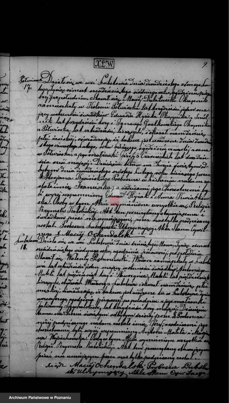 Obraz 11 z jednostki "Księga urodzeń, małżeństw i zgonu"