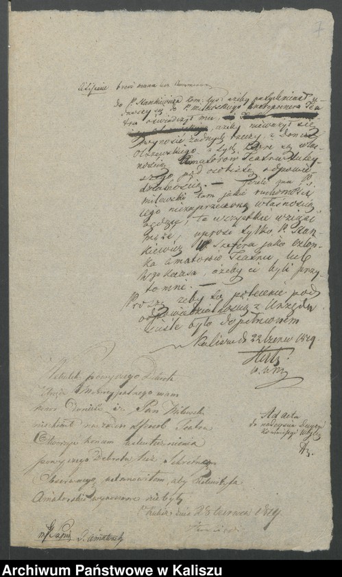 Obraz 10 z kolekcji "Dary Teatru Amatorskiego w Kaliszu na rzecz kaliskiego szpitala w latach 1819-1822111"