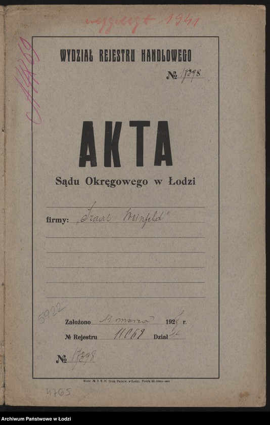 Obraz 2 z jednostki "Izaak Weinfeld- sprzedaż manufaktury"