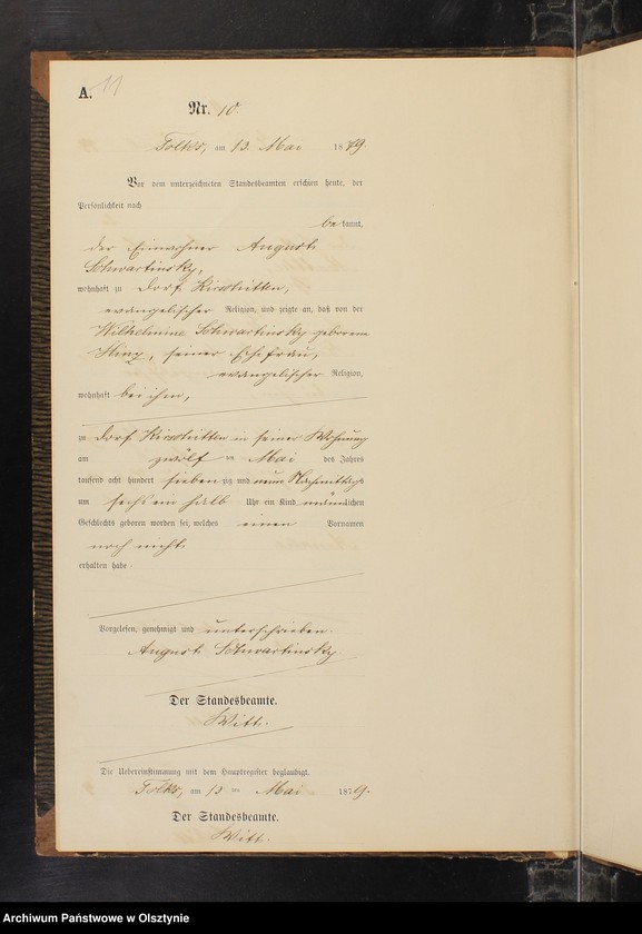 Obraz 13 z jednostki "Geburts-Neben-Register Nr 1 - 33"