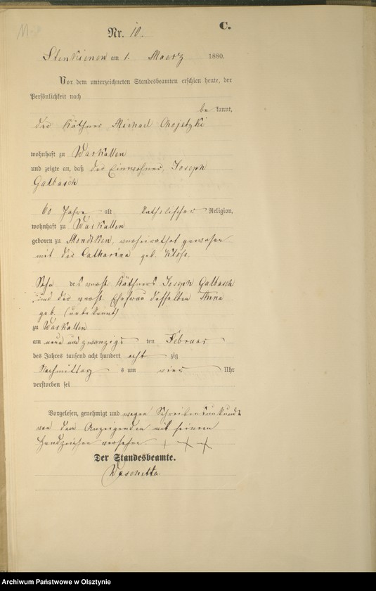 Obraz 13 z jednostki "Sterbe-Haupt-Register Nr 1 - 49"