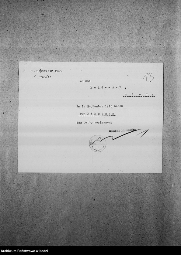 Obraz 16 z jednostki "[Pisma z Wydziału Prezydialnego, z Centralnego Więzienia i Wydziału Pracy zawiadamiające o przyjeżdżających i wyjeżdżających Żydach]"