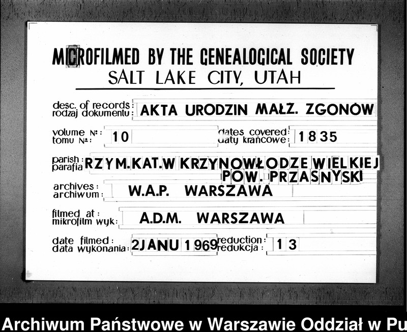 image.from.unit.number "Akta urodzeń, małżeństw i zgonów"
