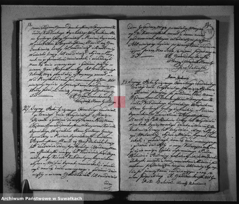 image.from.unit.number "Akta zmarłych gminy seyneńskiey w roku 1823."