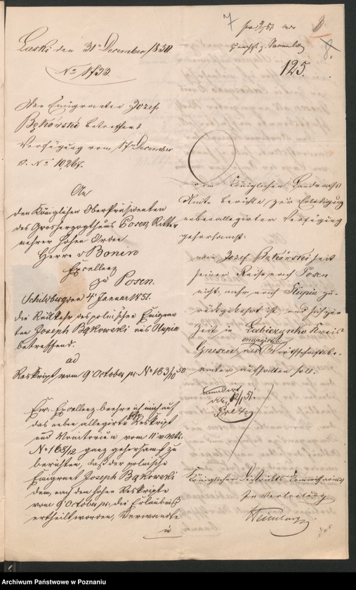 Obraz 12 z jednostki "A. betr. den polnischen Flüchtling Josef von Bąkowski"