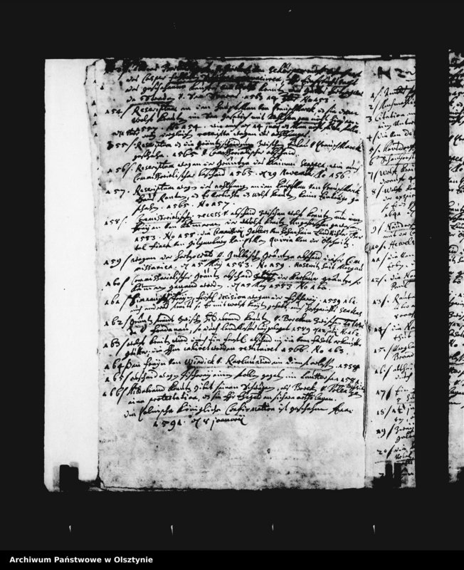 image.from.unit.number "Altes Repertorium der zwei Deutsch Eylauschen Amtsbücher und 5 Hackschiften"