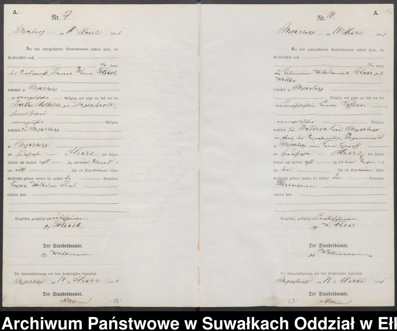image.from.unit.number "[Geburts-Neben-Register des Preussischen Standes-Amtes Angerburg Kreis Angerburg] Nr1-Nr120"