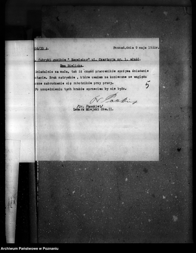 Obraz 9 z jednostki "Zatwierdzenie zakładu przemysłowego fabryki guzików Firmy "Excelsior" Ewy Bielickiej w Poznaniu"