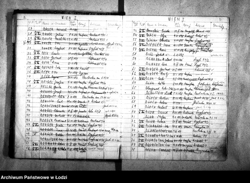 Obraz 5 z jednostki "[Wykazy imienne Żydów zagranicznych wsiedlonych do getta]"