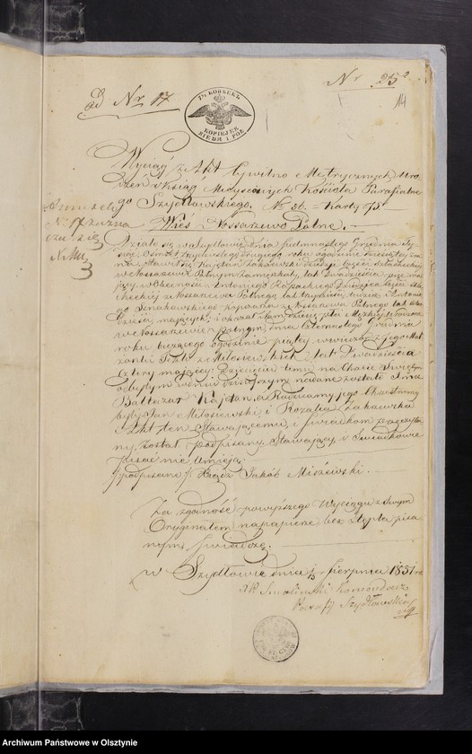 image.from.unit.number "Annexa z parafii Janowiec w roku 1851"