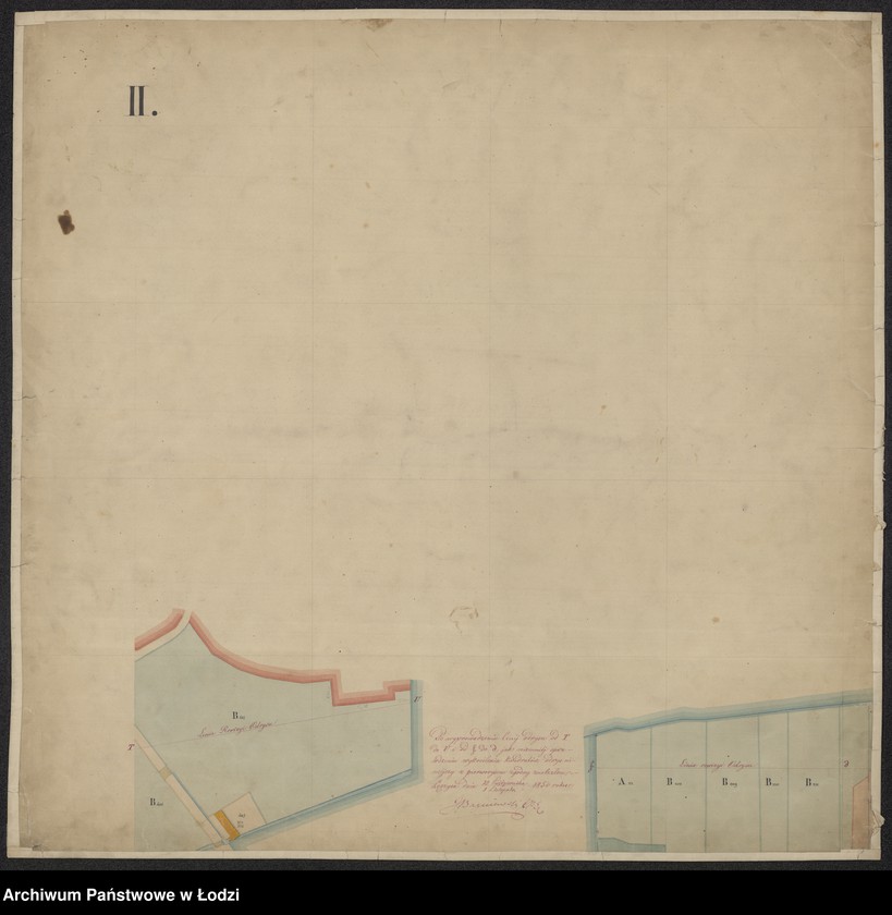 Obraz 2 z jednostki "Odrys pomiaru miasta rządowego Zgierz w gubernii warszawskiej, powiecie łęczyckim położonego ..."