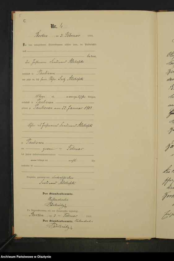 image.from.unit.number "Sterbe-Neben-Register Nr 1 - 25"