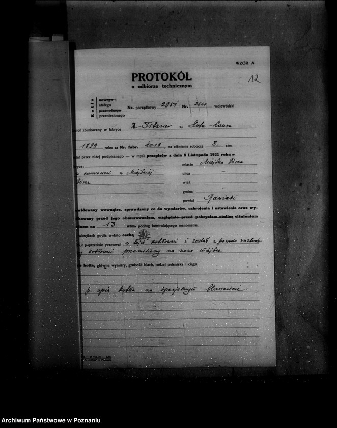 Obraz 16 z jednostki "Cukrownia w Miejskiej Górce nr woj. kotła 2644"