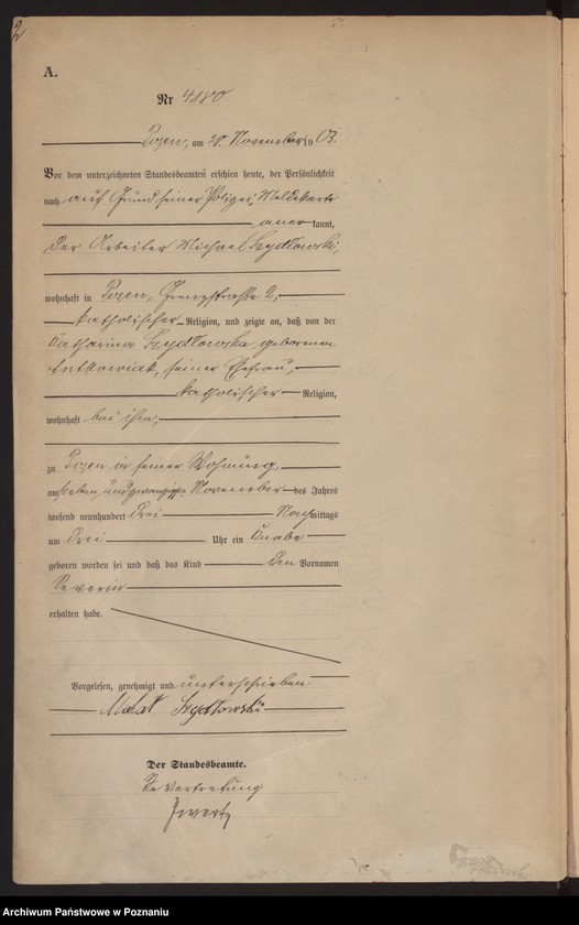 Obraz 5 z jednostki "Księga urodzeń tom VIII"