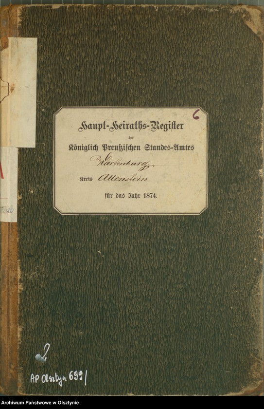 image.from.unit.number "Haupt-Heirats-Register Nr 1 - 13"