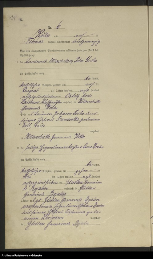 image.from.unit.number "Księga małżeństw (rejestr główny nr 1-27/1920)"