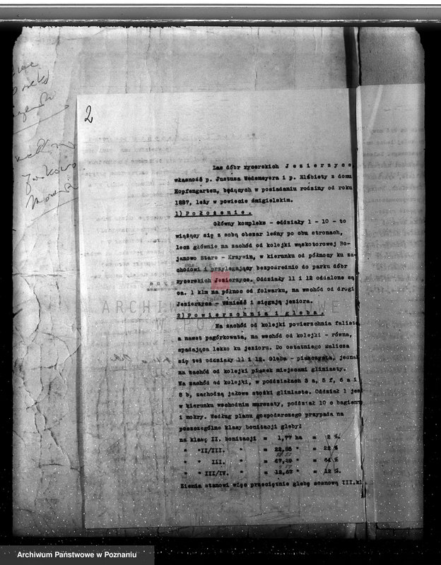Obraz 6 z jednostki "Plan urządzania gospodarstwa leśnego dla lasu majętności Jezierzyce powiat kościański 1927-1938"