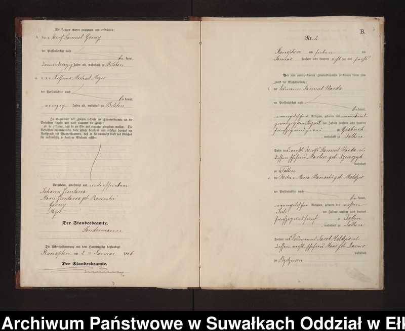 image.from.unit.number "Heiraths-Neben-Register des Preussischen Standes-Amtes Gr. Konopken Kreis Loetzen"