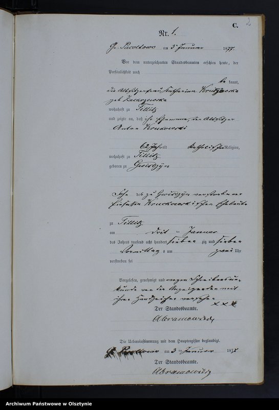 Obraz z jednostki "Sterbe-Neben-Register Nr 1 - 59"