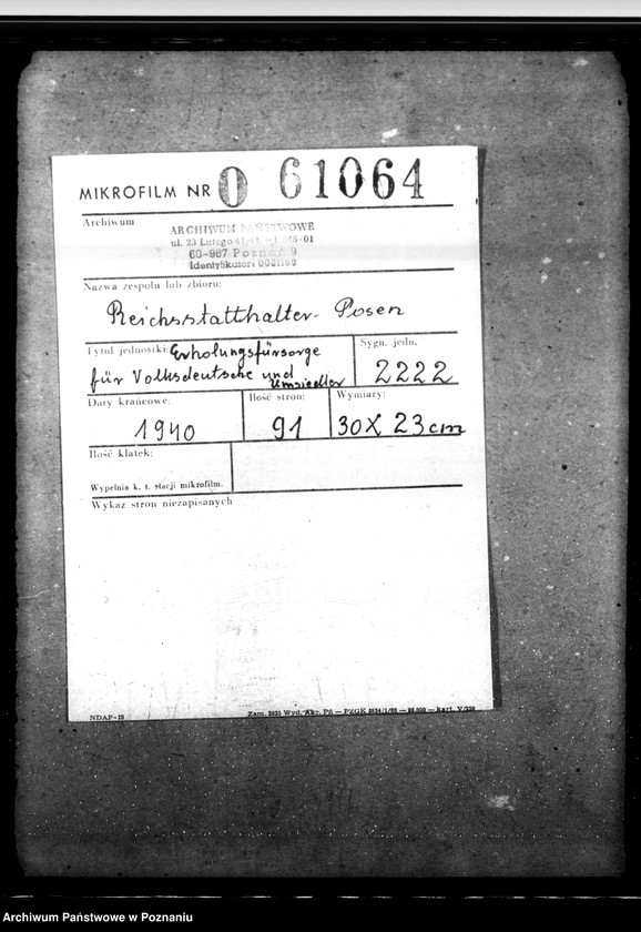 Obraz 2 z jednostki "Erholungsfürsorge für Volksdeutsche und Umsiedler"